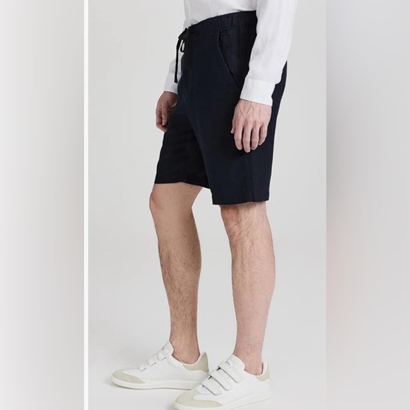 Vince Men's Lightweight Hemp 9" Shorts in Coastal Blue - Picture 4 of 9